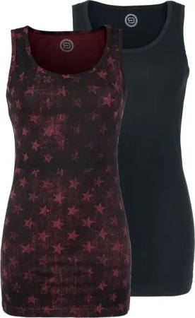 Top für Damen schwarz/bordeaux "Doppelpack Tops" von RED by EMP
