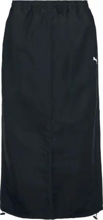 Puma Rock knielang - Dare To Midi Woven Skirt - S bis M - für Damen - Größe M - schwarz