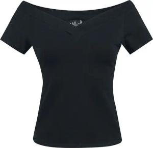Hell Bunny - Rockabilly T-Shirt - Alex Top - XS bis L - für Damen - Größe L - schwarz
