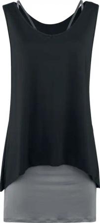 Black Premium by EMP Kurzes Kleid - Two in One Dress - M bis 5XL - für Damen - Größe XXL - schwarz/charcoal