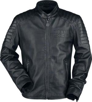 Rammstein Lederjacke - Logo - S bis 5XL - für Männer - Größe 3XL - schwarz - Lizenziertes Merchandise!