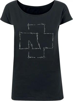 Rammstein T-Shirt - Stacheldraht - S bis XL - für Damen - Größe L - schwarz - Lizenziertes Merchandise!