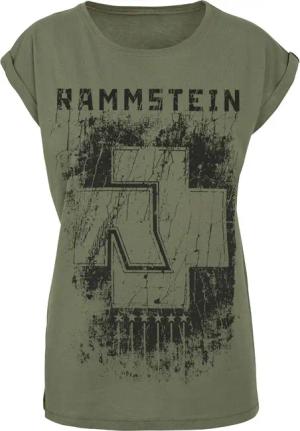 Rammstein T-Shirt - 6 Herzen - S bis XL - für Damen - Größe S - oliv  - Lizenziertes Merchandise!