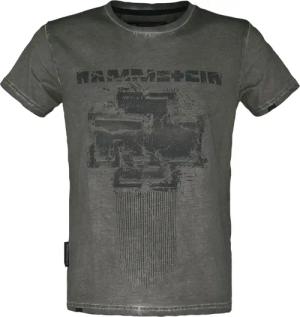 Rammstein T-Shirt - Broken Logo II - S bis 5XL - für Männer - Größe L - oliv - Lizenziertes Merchandise!