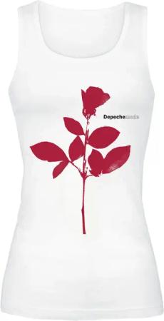 Depeche Mode Top - Rose - M bis XXL - für Damen - Größe M - weiß - Lizenziertes Merchandise!
