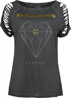Rammstein T-Shirt - Diamant - S bis 5XL - für Damen - Größe M - dunkelgrau - Lizenziertes Merchandise!