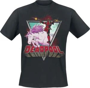 Deadpool - Marvel T-Shirt - Unicorn - S bis 5XL - für Männer - Größe XXL - schwarz - Lizenzierter Fanartikel