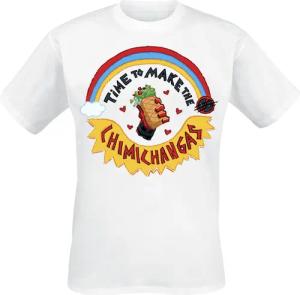 Deadpool - Marvel T-Shirt - Chimichangas - S bis XXL - für Männer - Größe L - weiß - Lizenzierter Fanartikel