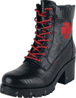 Rammstein Boot - Modell - EU37 bis EU42 - für Damen - Größe EU39 - schwarz/rot  - Lizenziertes Merchandise!