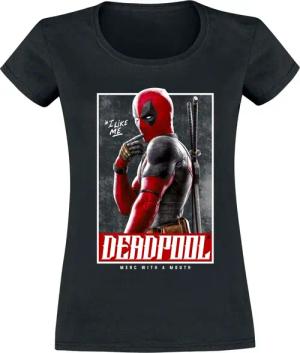 Deadpool - Marvel T-Shirt - 3 - I Like Me - S bis XXL - für Damen - Größe L - schwarz - Lizenzierter Fanartikel