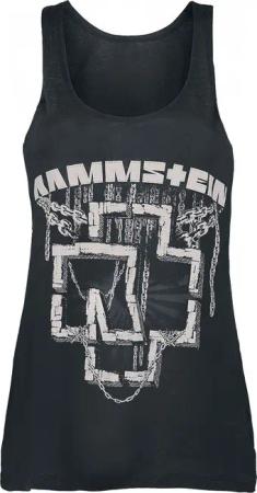 Rammstein Top - In Ketten - S bis L - für Damen - Größe M - schwarz  - Lizenziertes Merchandise!