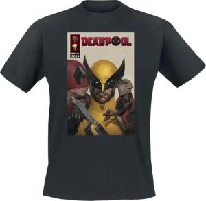 Deadpool - Marvel T-Shirt - 3 - Deadpool Kisses to Wolverine - M bis 3XL - für Männer - Größe M - schwarz - Lizenzierter Fanartikel