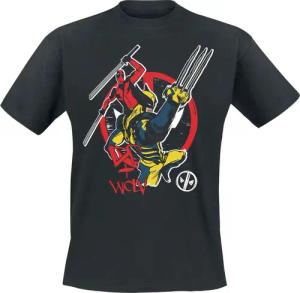 Deadpool - Marvel T-Shirt - Deadpool And Wolverine - M bis XXL - für Männer - Größe XL - schwarz - Lizenzierter Fanartikel