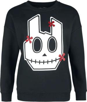 EMP Stage Collection Sweatshirt - Sweatshirt mit Totenkopf- Rockhand - XS bis XXL - für Damen - Größe XL - schwarz