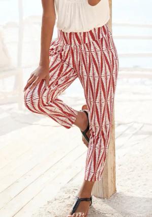 LASCANA 7/8-Hose, mit breitem Bündchen, leichte Sommerhose mit Taschen, Strandhose