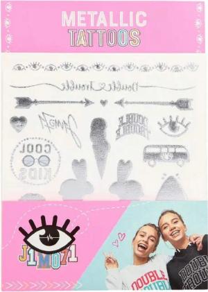Depesche Kindertattoo Metallic Effekt, Lisa und Lena / Tolles Muster und schönes Design, 1-tlg., für Mottopartys und Kostüme und sind ideale Partygeschenke.