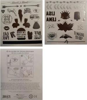 Depesche Kindertattoo Metallic Effekt, Lisa und Lena / Tolles Muster und schönes Design, 48-tlg., für Mottopartys und Kostüme und sind ideale Partygeschenke.