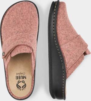 Pantolette mit verstellbaren Klettriemen - rosé - Gr. 42 von Goldner Fashion