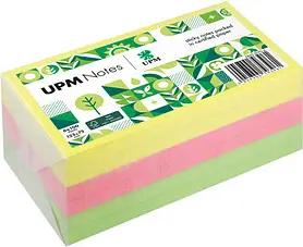 UPM Notes Brilliantmix Haftnotizen doppelte Haftung farbsortiert, 6 Blöcke