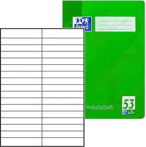 OXFORD Vokabelheft 2-Spalten Lineatur 53 liniert DIN A4 ohne Rand, 32 Blatt