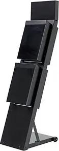 update displays Prospektständer Outdoor BLACK schwarz DIN A4 2 Fächer