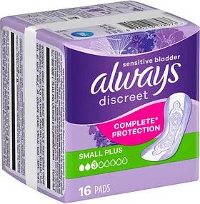 always Inkontinenzeinlagen discreet Complete Protection Small Plus für Slip, 16 St.