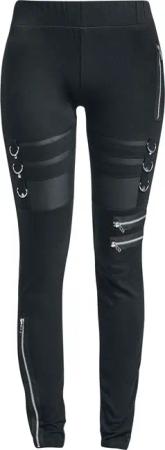Chemical Black - Gothic Leggings - Inka Leggings - S bis XXL - für Damen - Größe XL - schwarz