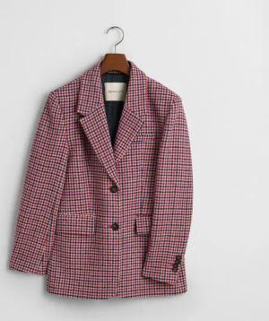 Gant Hosenträger Regular-Fit Houndstooth-Blazer - Regular Fit