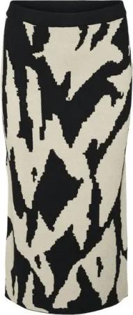 Vero Moda Faltenrock Strickrock mit Print - Regular Fit