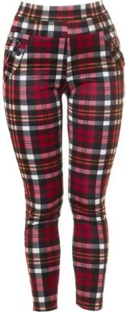 Koucla Highwaist Leggings Hose Damenhose mit Karomuster