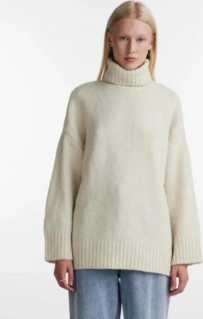 pieces Rollkragenpullover "PCNANCY LS LOOSE ROLL NECK KNIT NOOS BC"