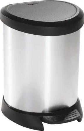 Curver Mülleimer 185376, Metallisierte Mülltonne 5 L