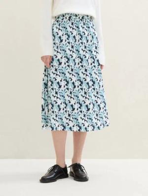 TOM TAILOR Sommerrock Plissee-Midirock mit Blumenmuster