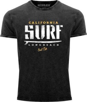 Neverless Print-Shirt Cooles Angesagtes Herren T-Shirt Vintage Shirt California Surf mit Print