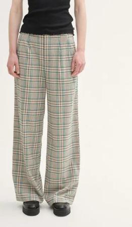 TOM TAILOR Denim Stoffhose Wide Leg Hose mit Karomuster