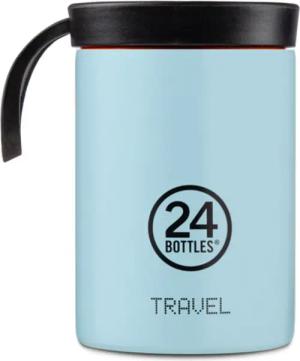 24Bottles® Travel Tumbler Snack Pot 350ml mit Fill&amp;Go Lid Cloud Blue