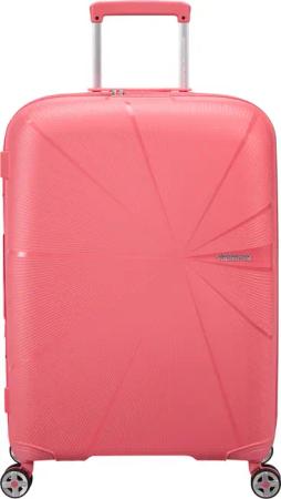 American Tourister StarVibe Trolley 67cm mit 4 Rollen, Erweiterbar + GRATIS HOTELGUTSCHEIN Sun Kissed Coral