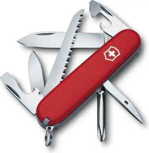 Victorinox Hiker Mittleres Taschenmesser 91mm, mit Schraubendreher und Säge Rot