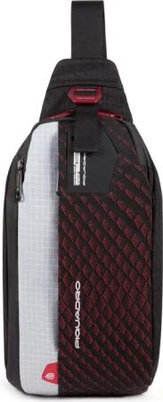 Piquadro PQ-Y Querträgertasche grau/rot