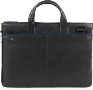 Piquadro Blue Square Special Schmale, ausdehnbare Laptoptasche schwarz