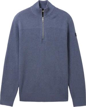 Tom Tailor Stehkragenpullover Structured Knit blau
