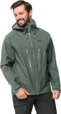 Jack Wolfskin Kammweg 3L Jacket Men Hardshell Trekking-Regenjacke Herren XXL green Hedge Green
