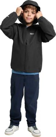 Jack Wolfskin Flaze Jacket Kids Regenjacke Kinder 116 black granite black