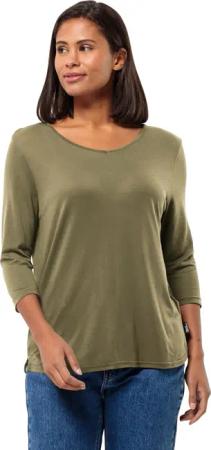 Jack Wolfskin Mola 3|4 T-Shirt Women Halbarm Shirt Damen M green Bay Leaf