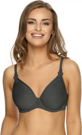 Viania Bügel-BH 211400 (1-tlg) Serie Betty schmale Träger gemoldete Spacercups Grau Graphite