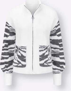 Jacquardstrickjacke