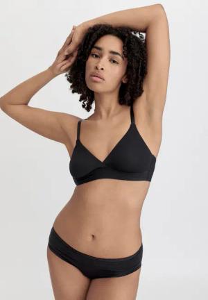 hessnatur Damen Triangel BH bügellos PURE SENSE aus TENCEL™ Modal - schwarz - Größe 75C
