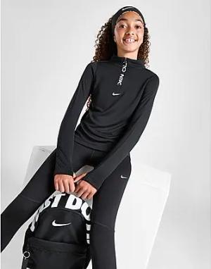 Nike Girls' Fitness Long Sleeve 1/2 Zip Top Junior, Black