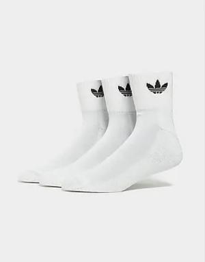 adidas Originals Mid-Cut Crew Socken - Herren, White / White / Black