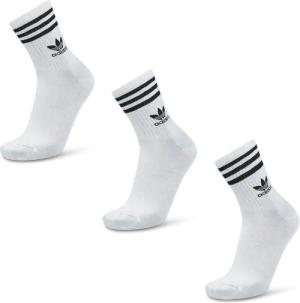 Adidas Solid Crew 3 Pack Unisex Socken - Weiß - Größe: 37-39 - Foot Locker